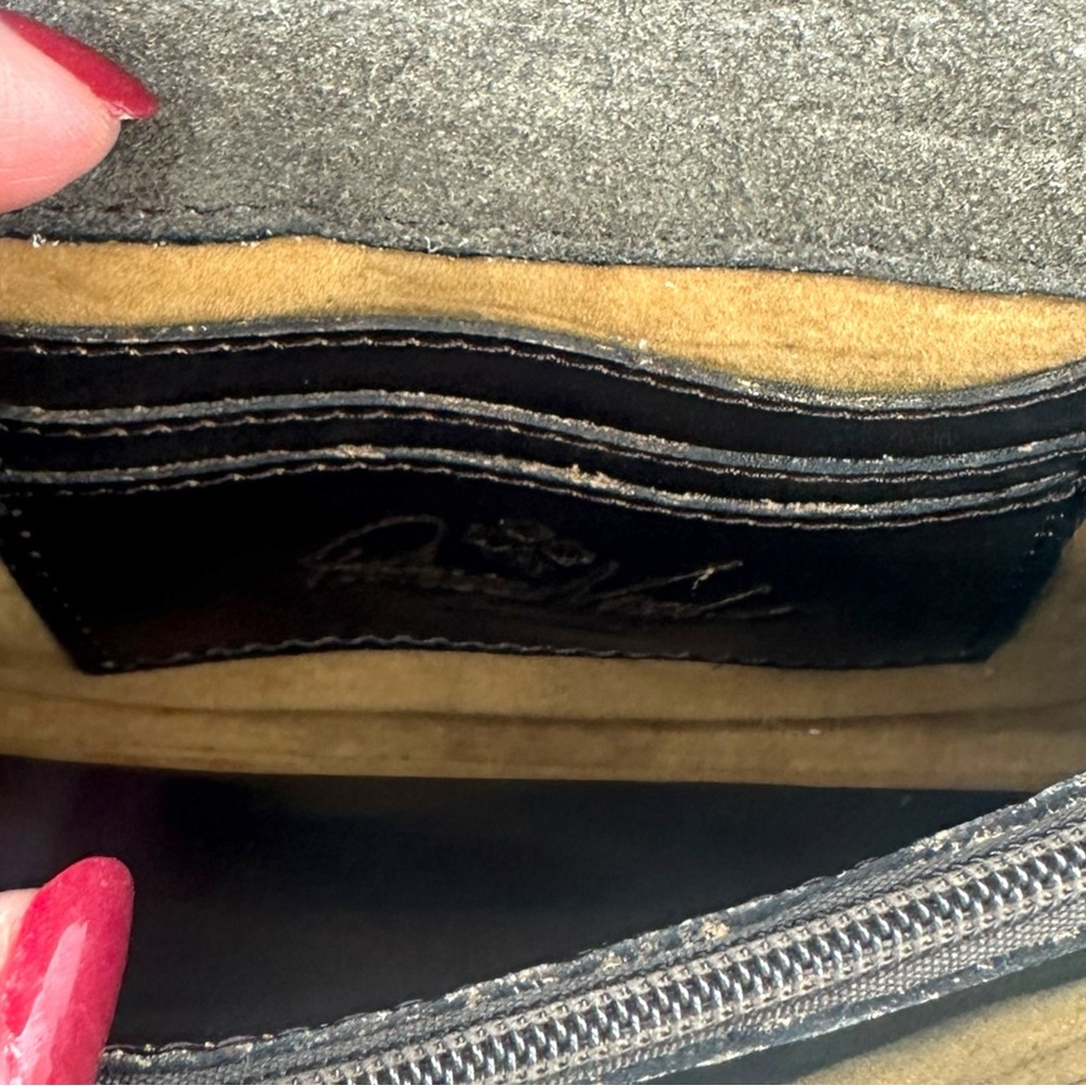 Patricia Nash Torri Crossbody Purse Distressed Brown Leather - Picture 7 of 8